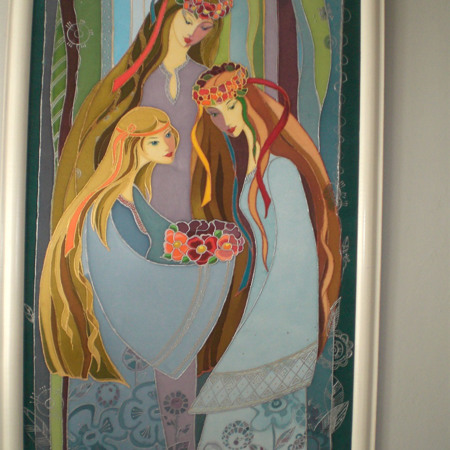 «На Івана Купала» (батик).  Галина Ходос 