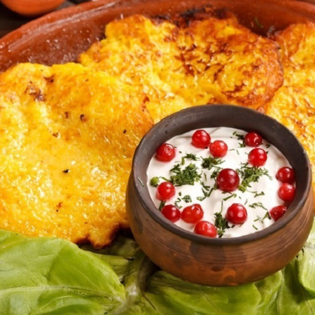 Оладки з гарбуза і яблука