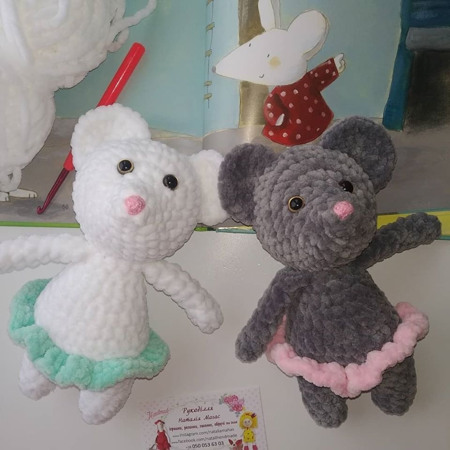 Кумедні мишки з пряжі