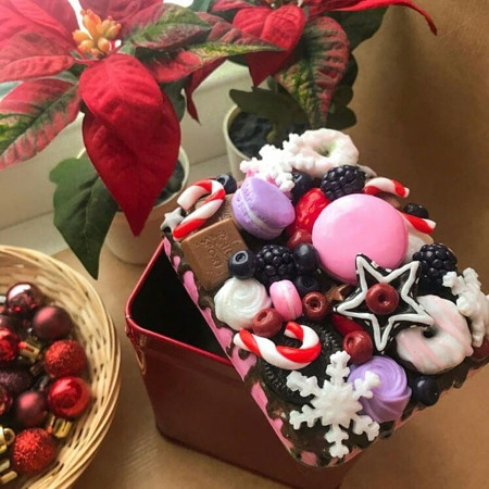 Новорічні прикраси з полімерної глини