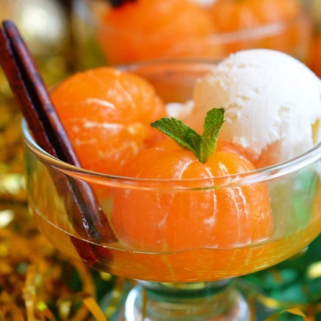 Десерт  мандарини у пряному сиропі  від Світлани Перепелиці