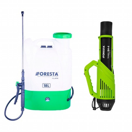 Аккумуляторный опрыскиватель Foresta BS-18 + Насадка TURBO BA-6