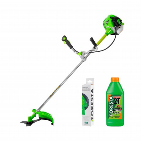 Бензиновый триммер Foresta FC-52 LX + Масло + Смазка для редуктора