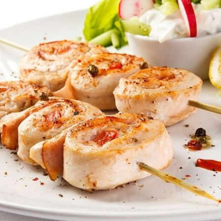 Шашлички-закрутанці з курятини