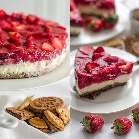 Полуничний чізкейк