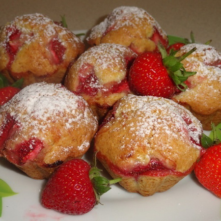 Мафіни з полуницею