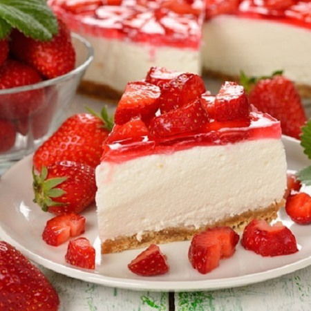 Чізкейк із полуницею