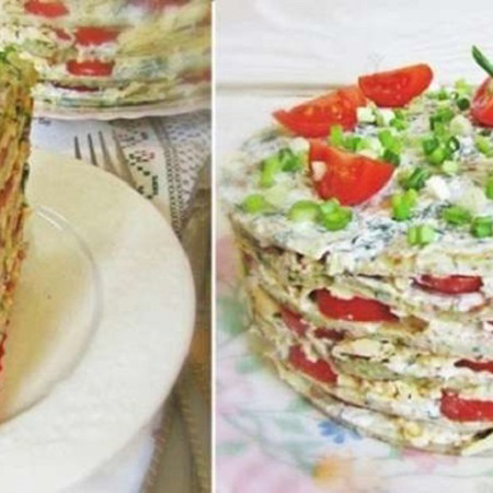 Кабачковий торт з помідорами