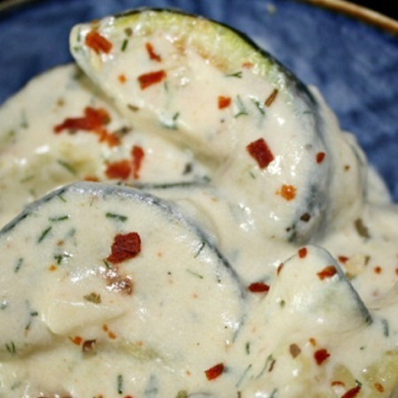 Кабачки в сметані