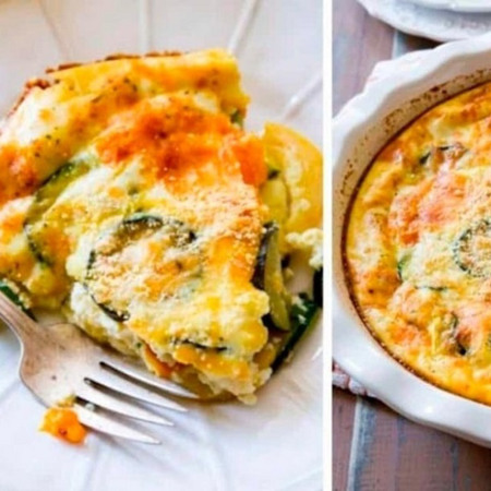 Кабачки з яйцем та часником