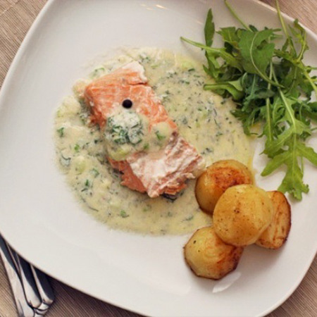 Соус для риби: вершково-гірчичний