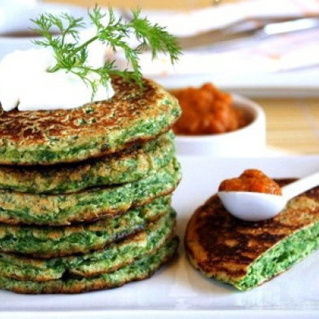 Шпинатові оладки