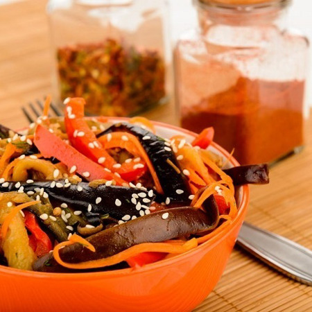 Печені баклажани по-корейськи