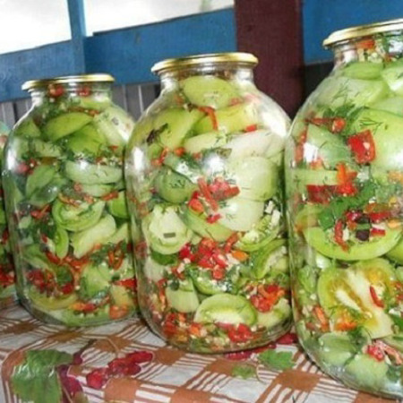 Мариновані зелені помідори без стерилізації