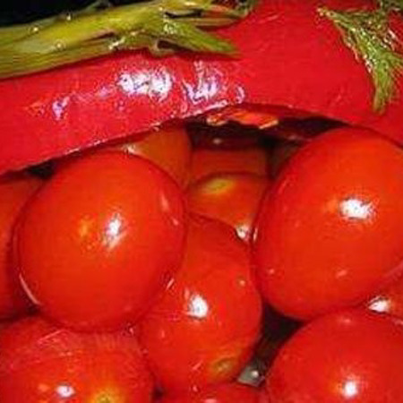 Квашені помідори з перцем