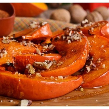 Печений гарбуз із медом та корицею