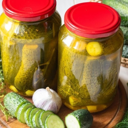 Огірки з медом та гірчицею (солодко-пікантні)