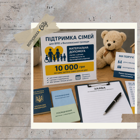 Допомога сім’ям з дітьми з інвалідністю та багатодітним родинам