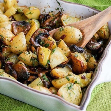 Картопля з грибами 