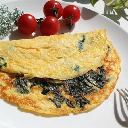 Омлет зі шпинату