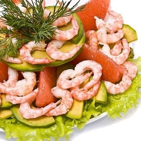 Салат із креветками та грейпфрутом