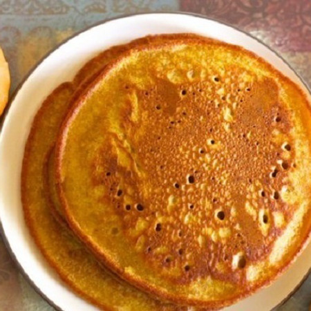 Млинці з гарбуза з банановим кремом