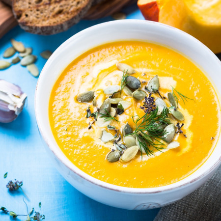 Крем-суп з гарбуза з вершками