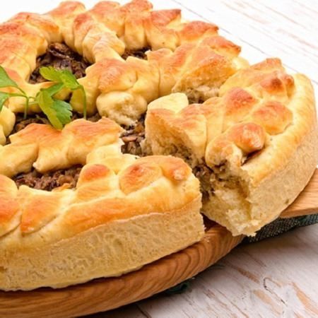 Пісний пиріг із грибами