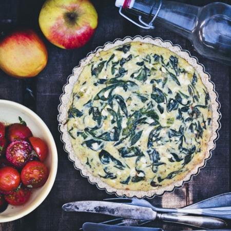 Пиріг грін-кічен зі шпинатом і фетою