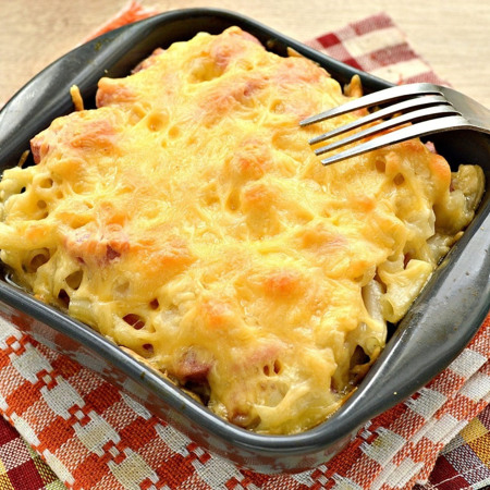 Запіканка з макаронів з куркою