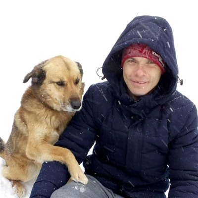 Александр Мещеряков и собачка Кулюся