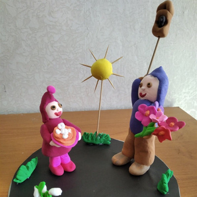 «Мальчик и девочка встречают весну»