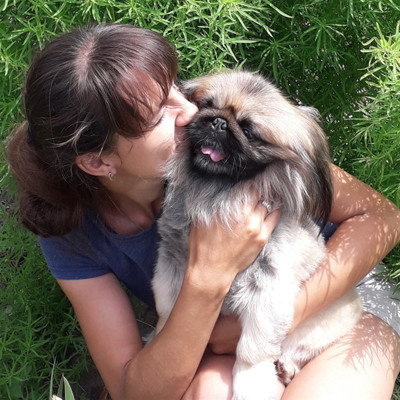 Світлана Карандюк і пекінес Яфік