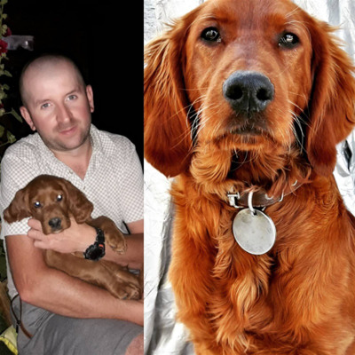 Андрій Ткаченко та ірландський сеттер Ральф