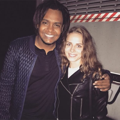 Юлия Голиней с певцом Антонио Гомес Крузом