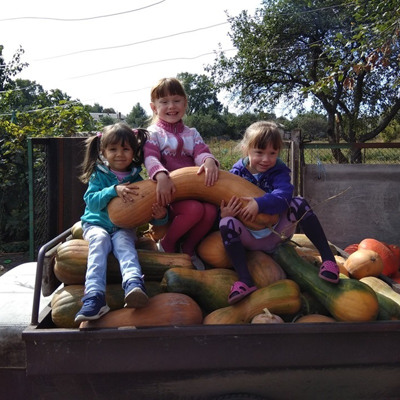 Анна, Марія Заболотні та Евеліна Волкова, м.Білопілля