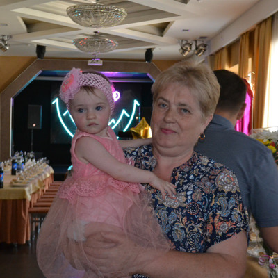 Лідія Дудка, 59 років, з внучкою Діаною Талько