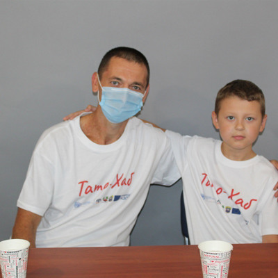 Олександр і Матвій Гребенюки в студії "Кава з татом"