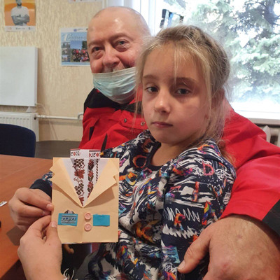 Зробили листівку разом з дідусем