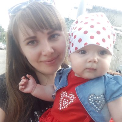 Катерина Бурдейна-Штирбу та донечка Міланочка