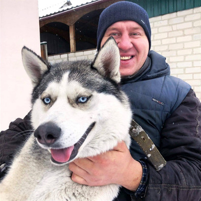 Артем Москаєв та його песик Сем