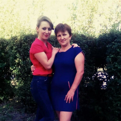 Ірина Басюк  з мамою Людмилою Пряхіною