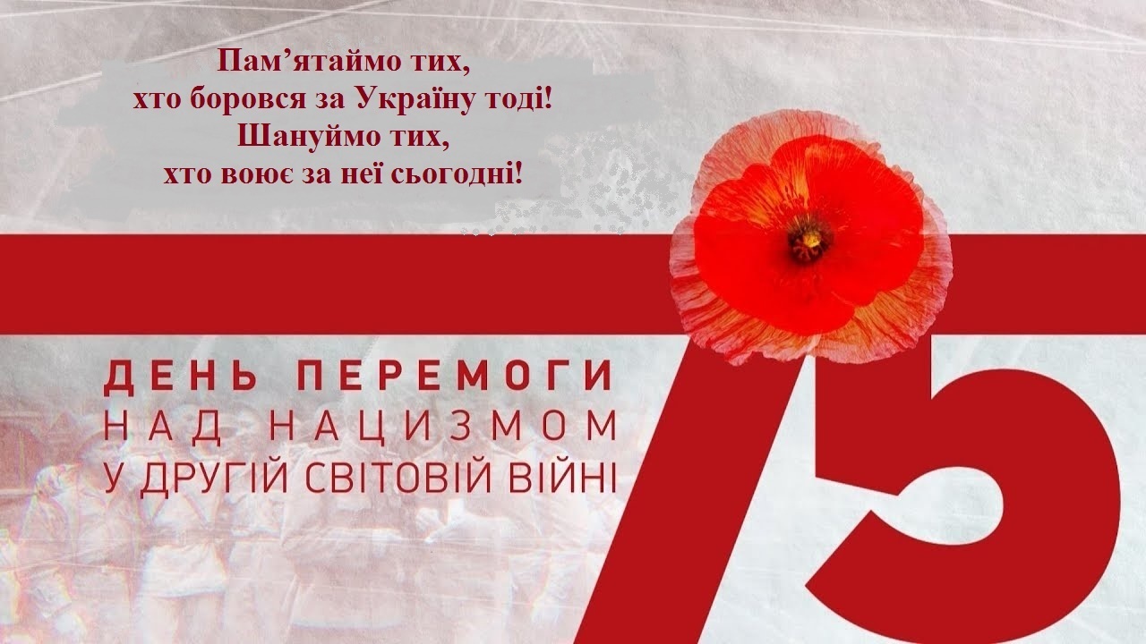 Привітання з Днем пам'яті та примирення і Днем перемоги над нацизмом